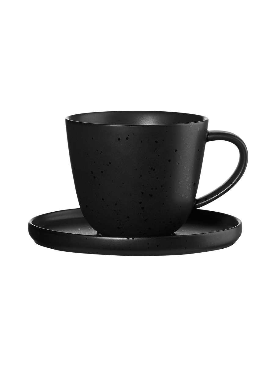 ASA Kaffeetasse „coppa Kuro“ Aus Porzellan – Schwarz, 0,25 L, Spülmaschinen- Und Mikrowellengeeignet