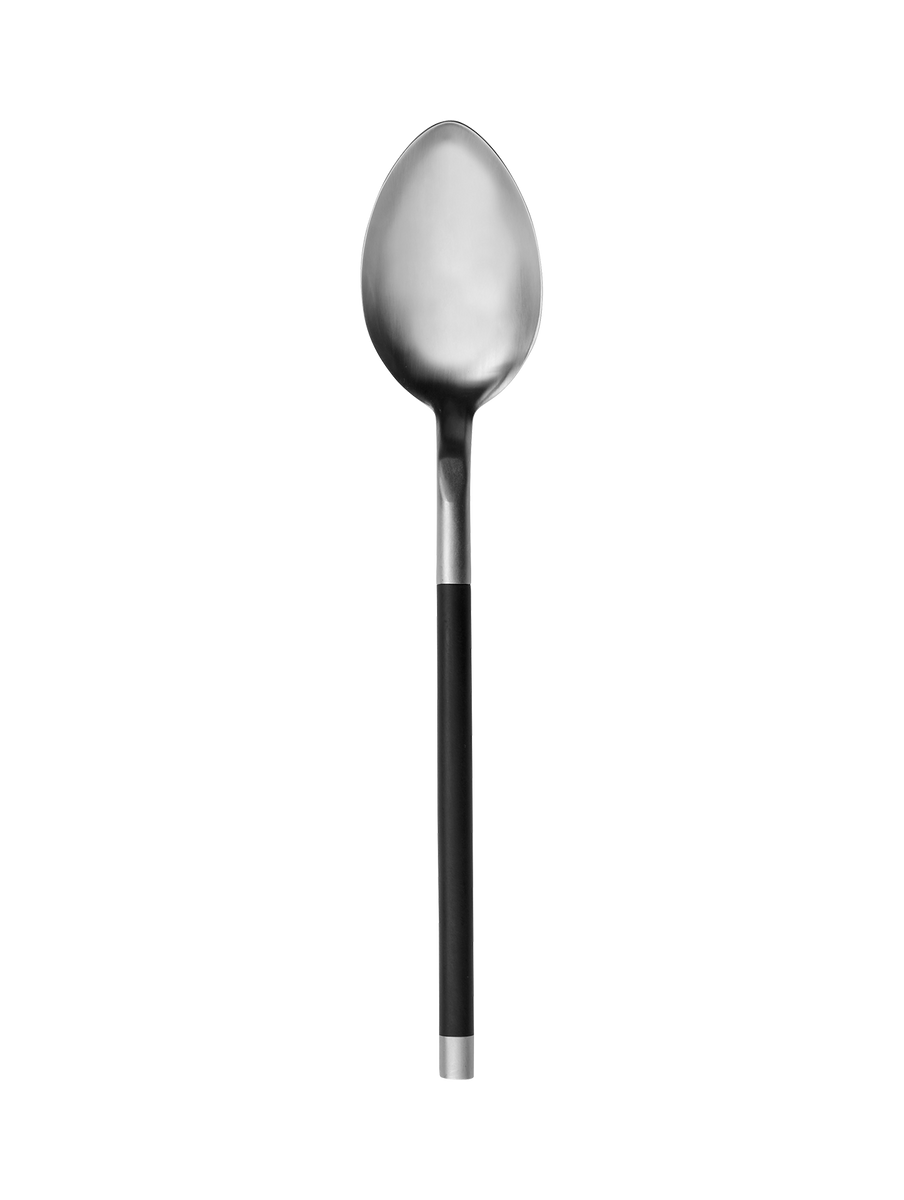 ASA Löffel Mit Schwarzem Griff GOA - Cuillère En Acier Inoxydable 21 Cm