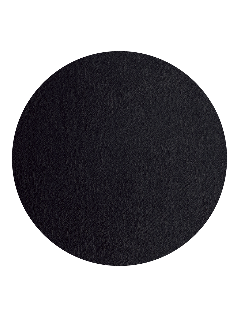 Leather optic fine tischset rund black Ø38cm – ASA Selection
