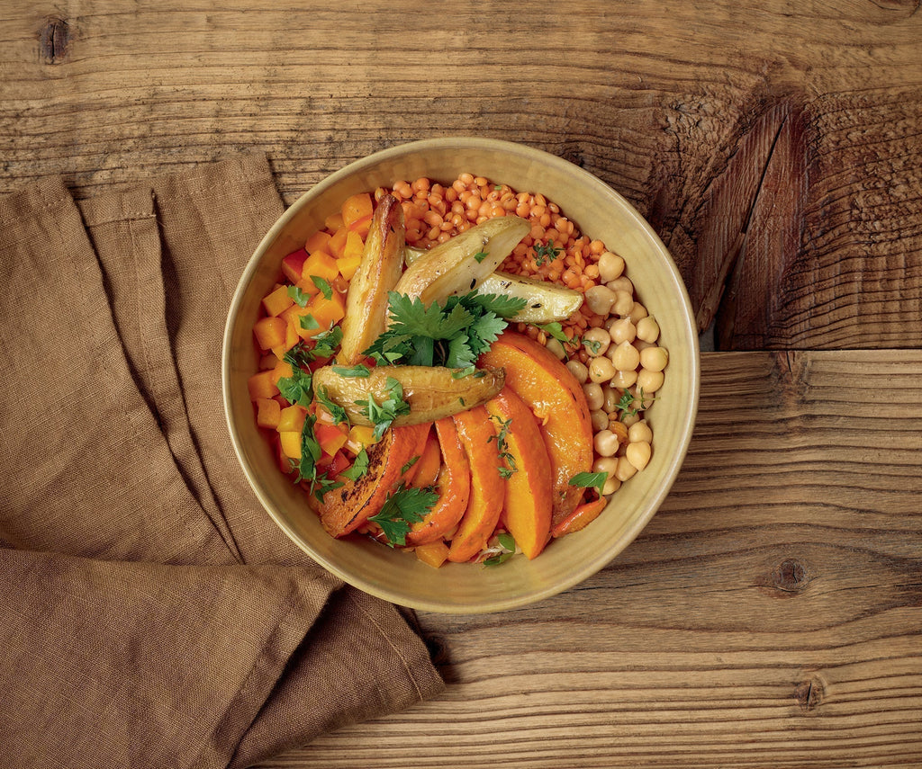 Kürbis Süßkartoffel Bowl
