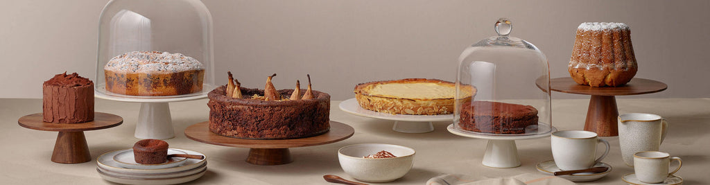 Plat à gâteau & Cloche en verre