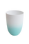 vase / lantern, whithe with aqua outside