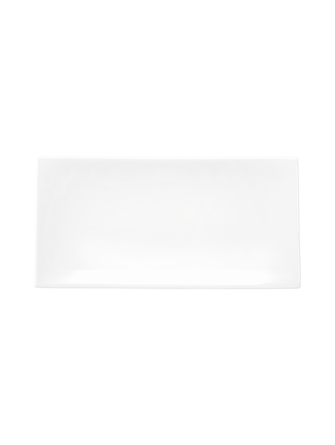 4 Weiße Rechteckige Teller 25x14 Cm – Orion Geschirr-Set, Ideal Fürs Abendessen