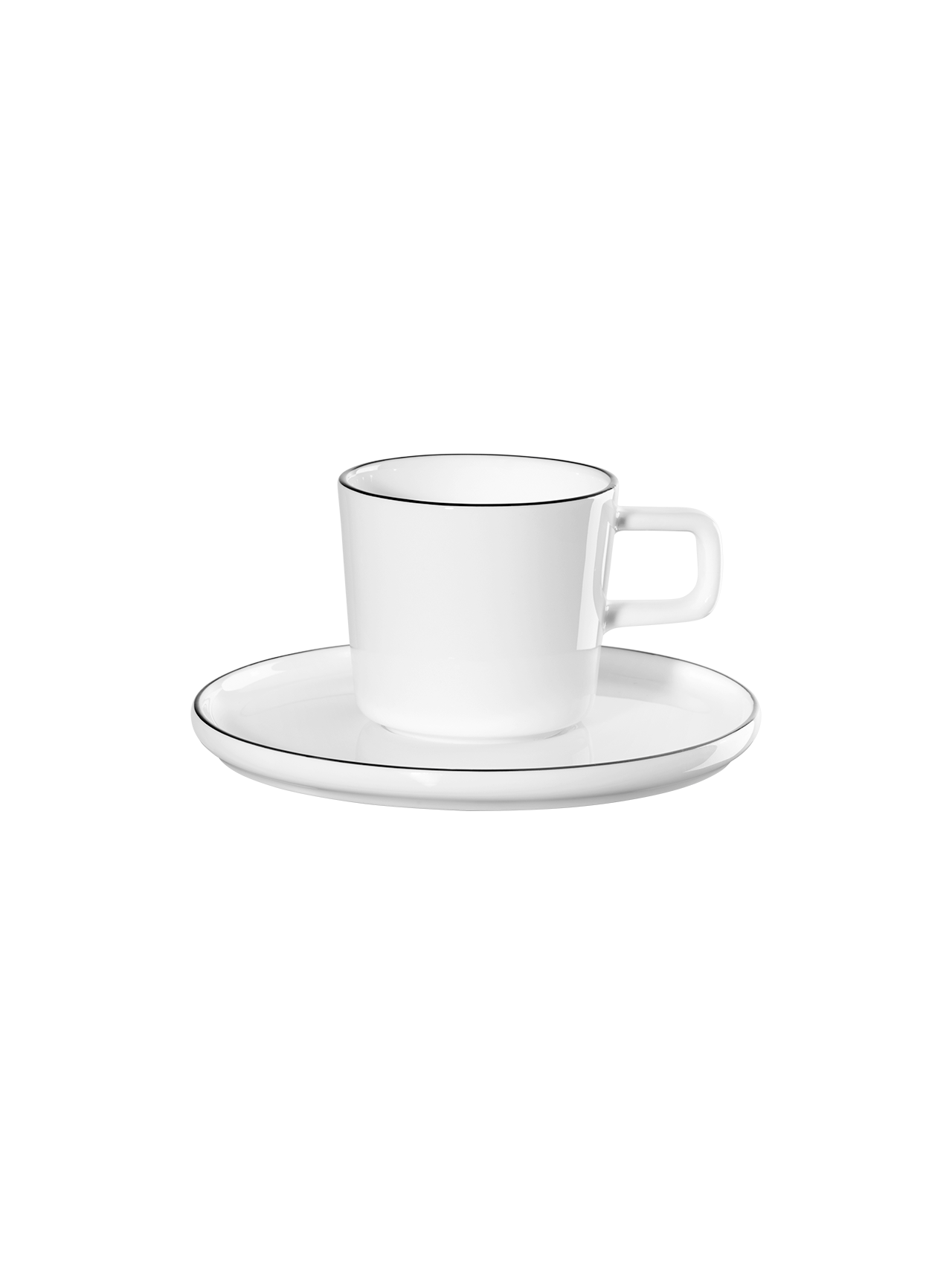 ASA, Espressotasse mit Unterer in der Farbe Schwarz, kuro, Maße; D. 6 cm, H. 6 cm, 0,08 Liter, 19011190