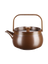 teapot with wooden handle, brown