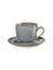 espresso cup with saucer, denim