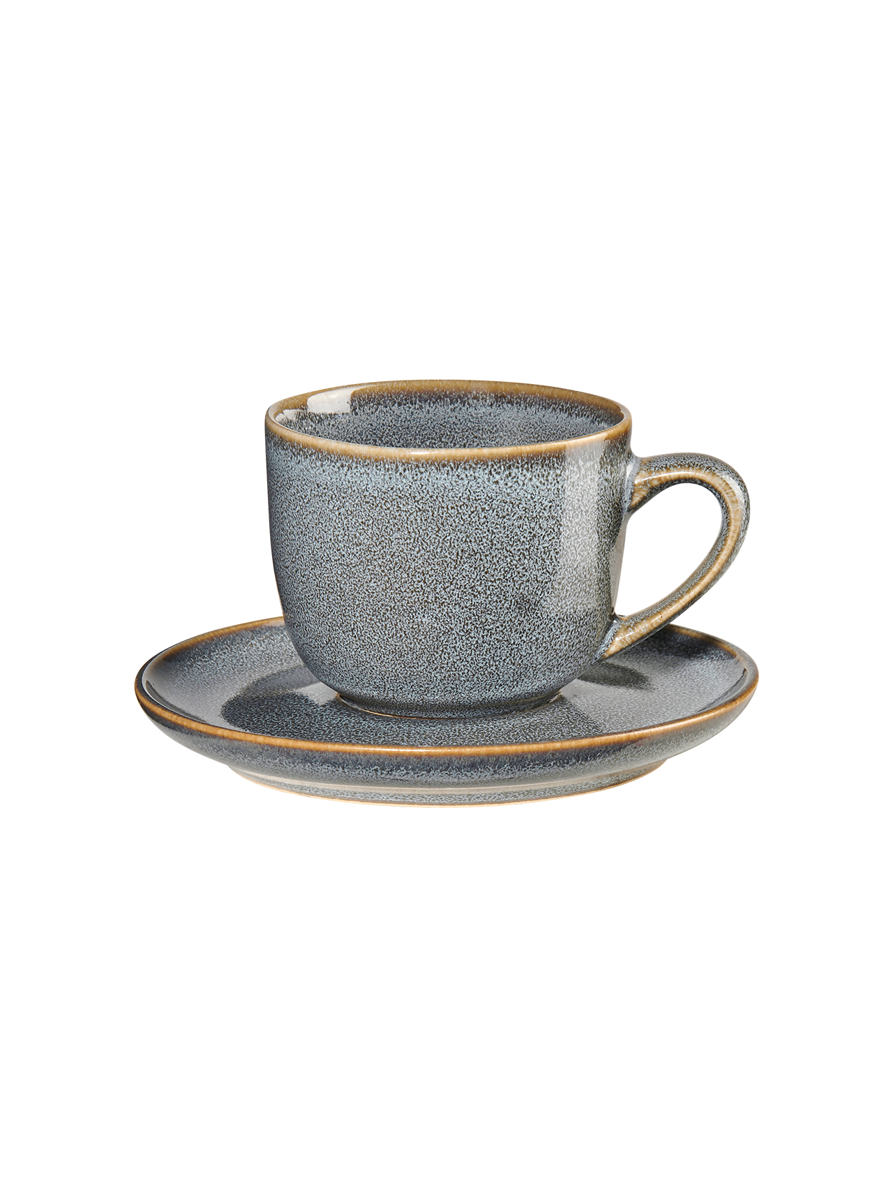 espresso cup with saucer, denim