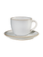 cappuccino cup with saucer, sand