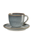 tasse  cappuccino avec soucoupe, denim