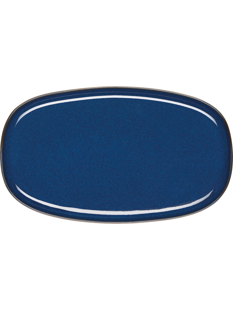 platte, oval, midnight blue saisons