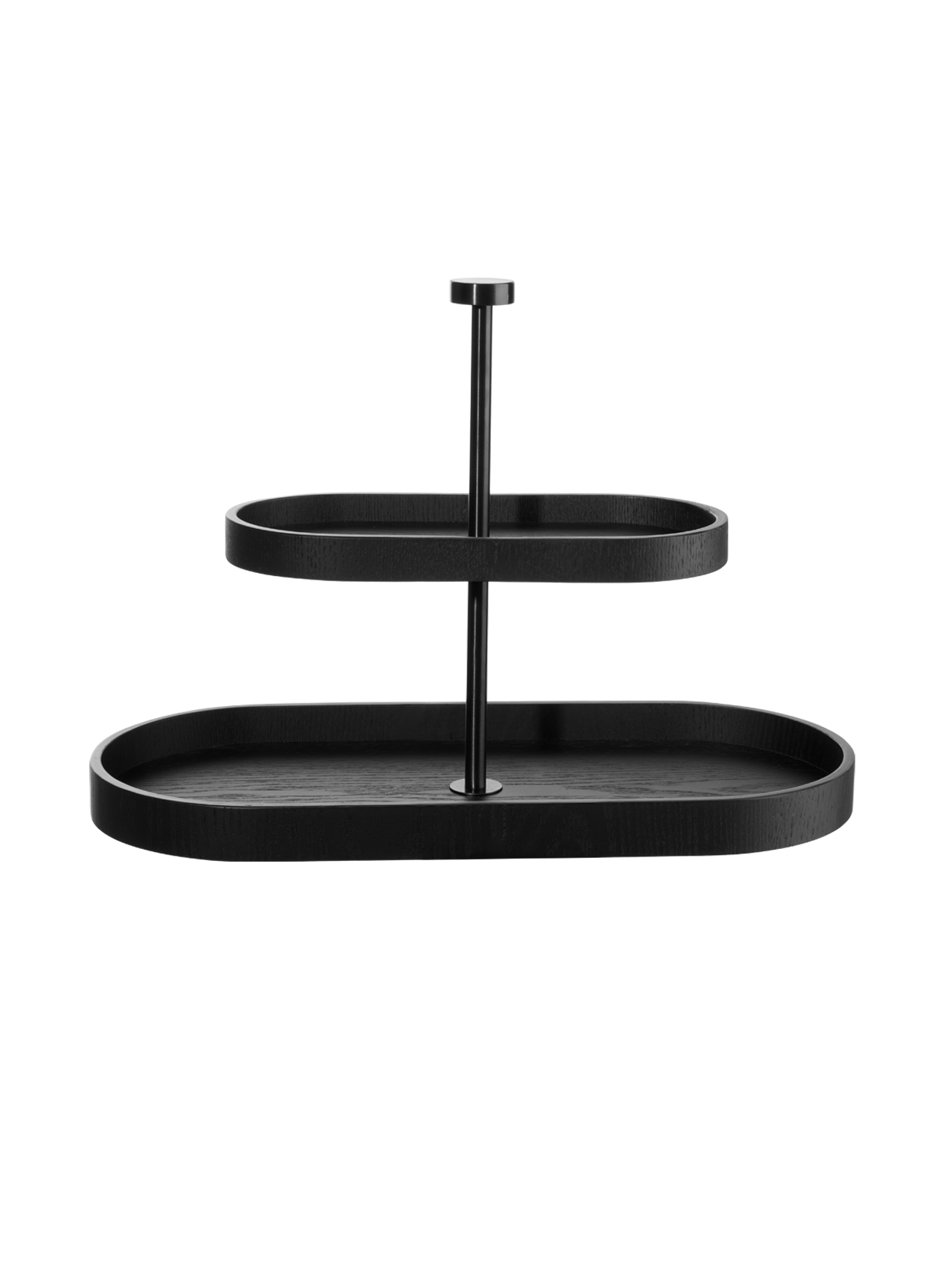 Wood black etagere 2-stufig oval schwarz 25cm – ASA Selection