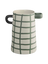 vase, vert à carreaux