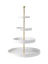 etagere, 4-stufig, weiß/gold