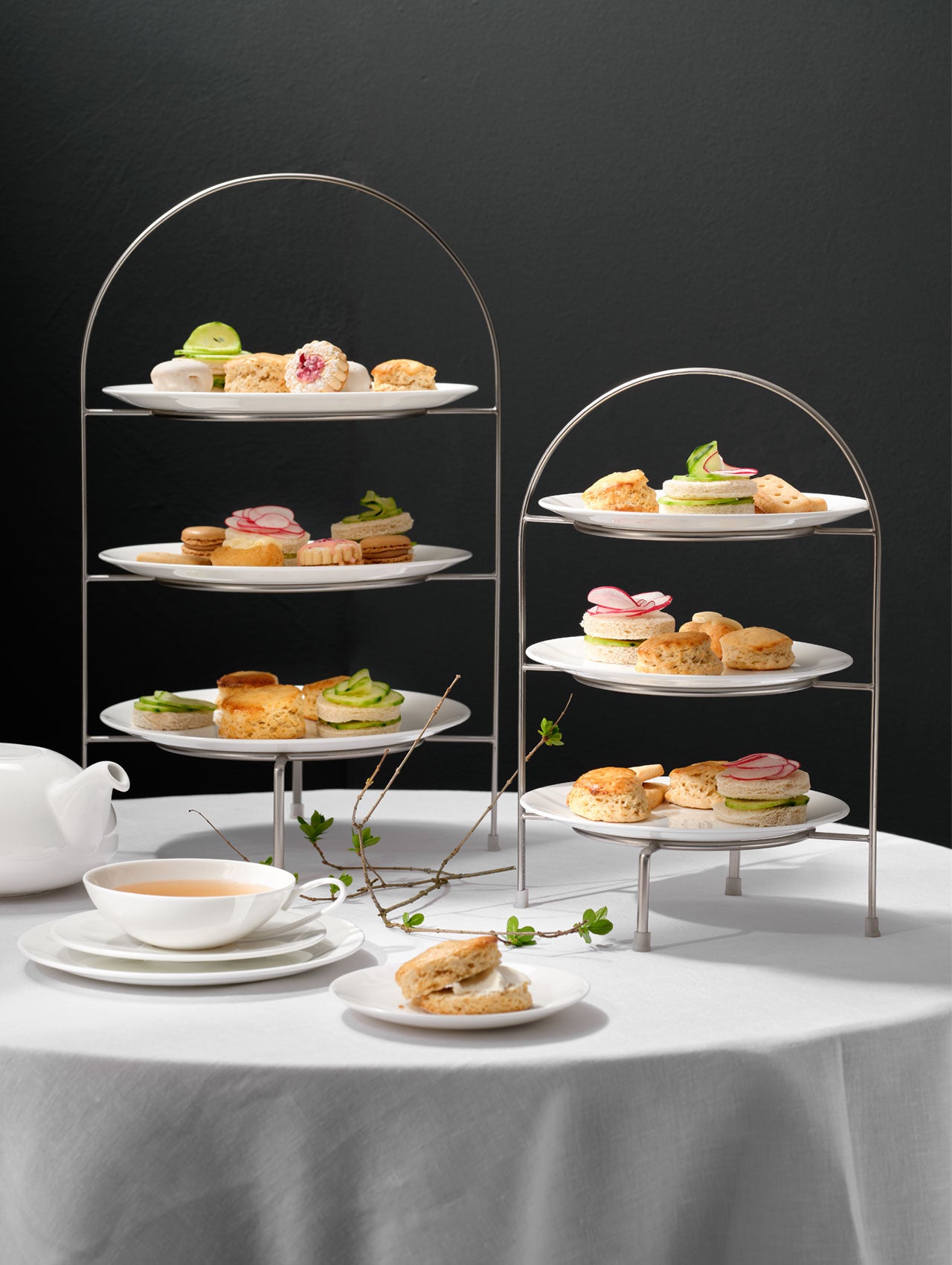 aufbewahrung etagere etagere 3-stufig, für dessertteller à