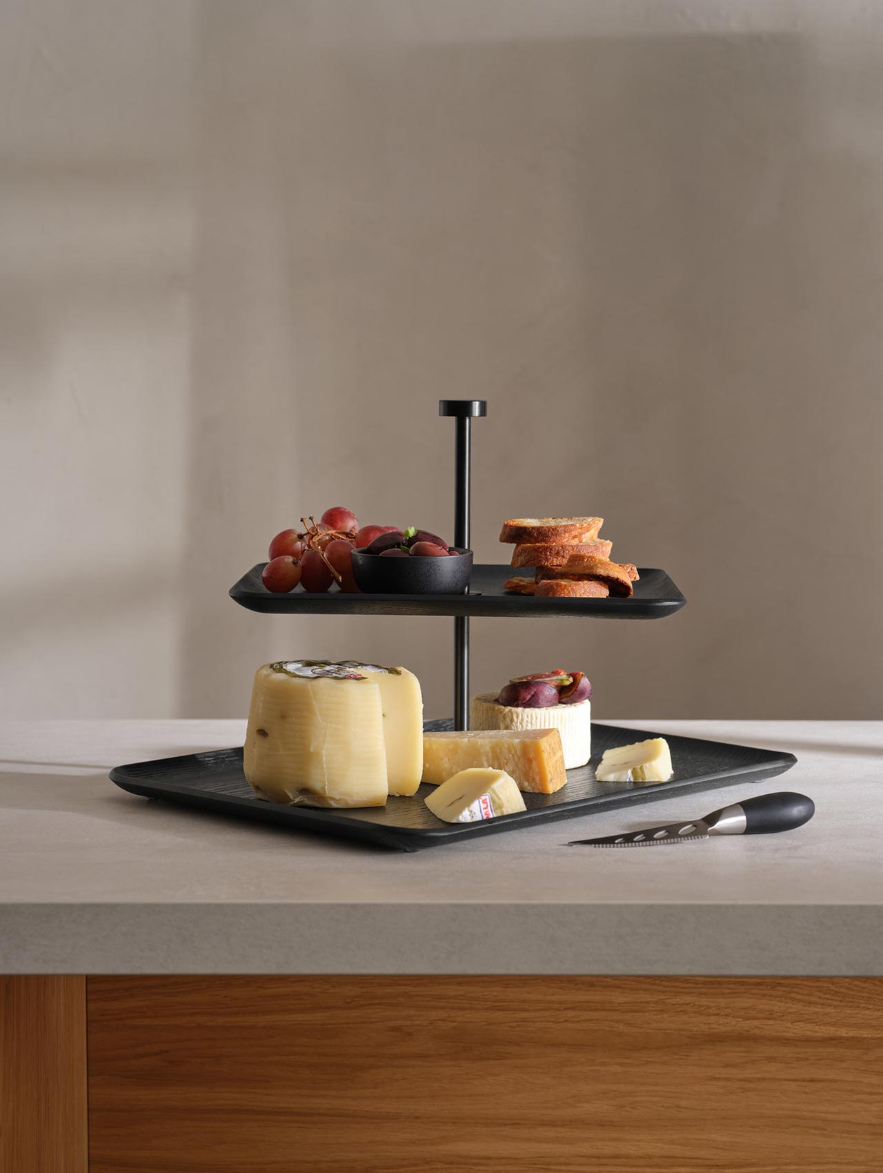 Wood black etagere 2-stufig rechteckig schwarz 25cm – ASA Selection