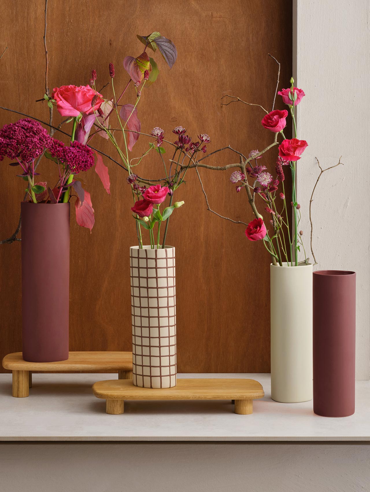 Lines & squares vase bordeaux 30 cm – ASA Selection