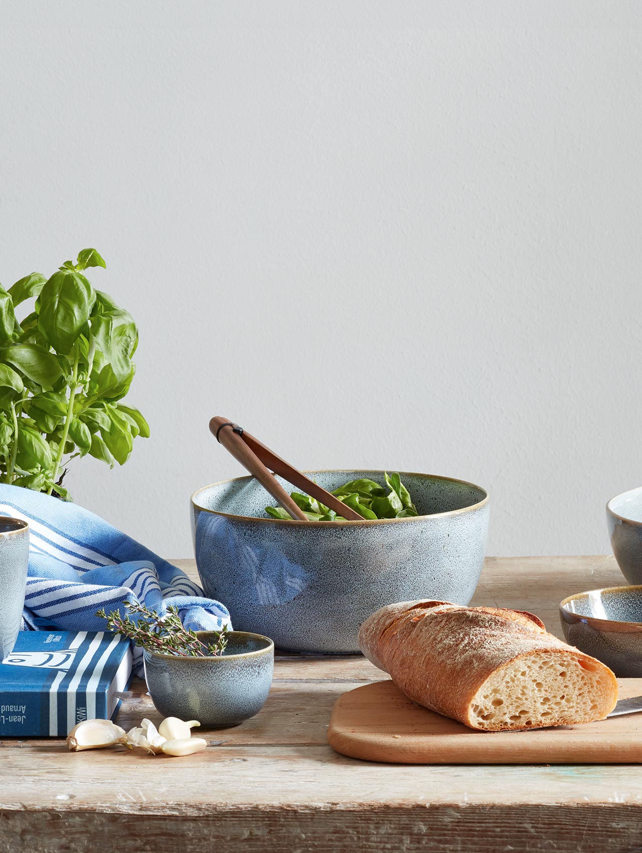 ASA Salatschale Agave 22cm - Steinzeug Schale In Hellgrün