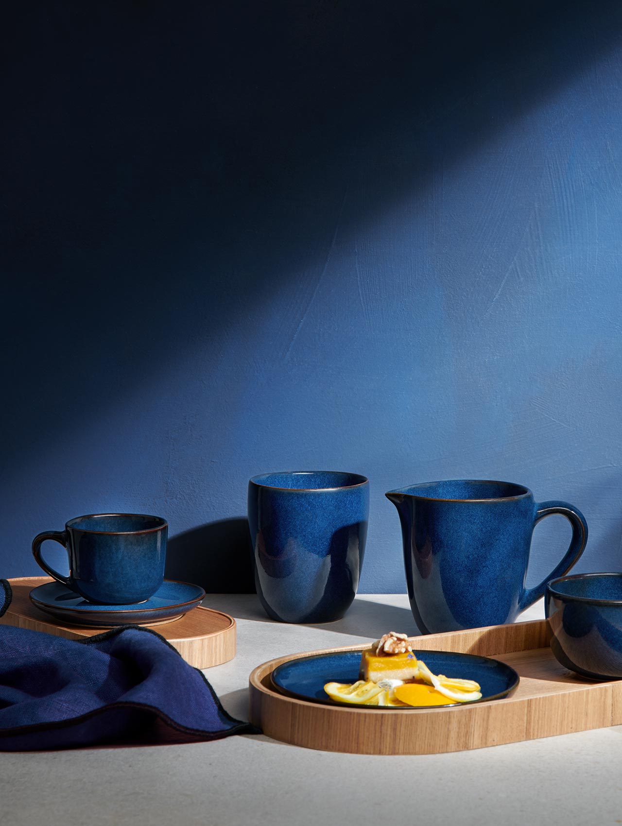 Saisons cappuccinotasse mit unterteller midnight blue 0,23l – ASA Selection