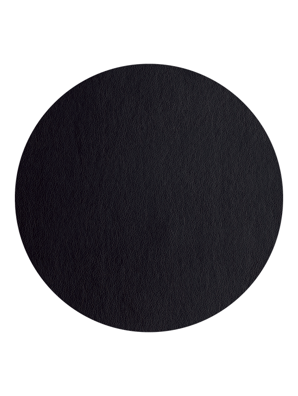 set de table rond, noir