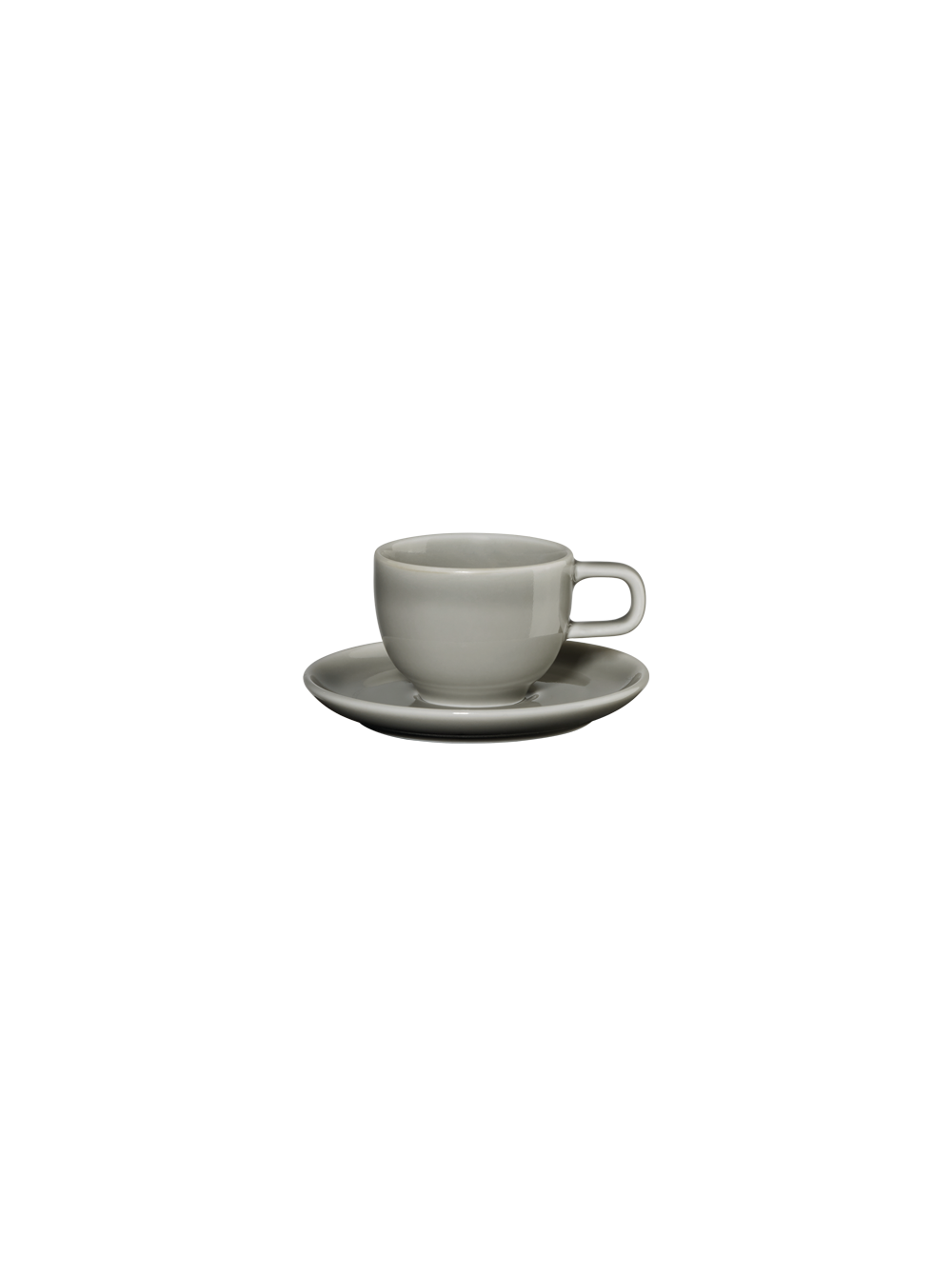 espressotasse mit unterteller, grau